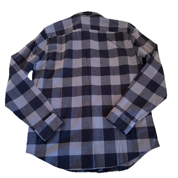 NWT Abercrombie & Fitch Soft AF Flannel Men's Blue Plaid Button Down Size Medium - Picture 7 of 11